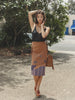 Heritage wrap skirt ~ applique