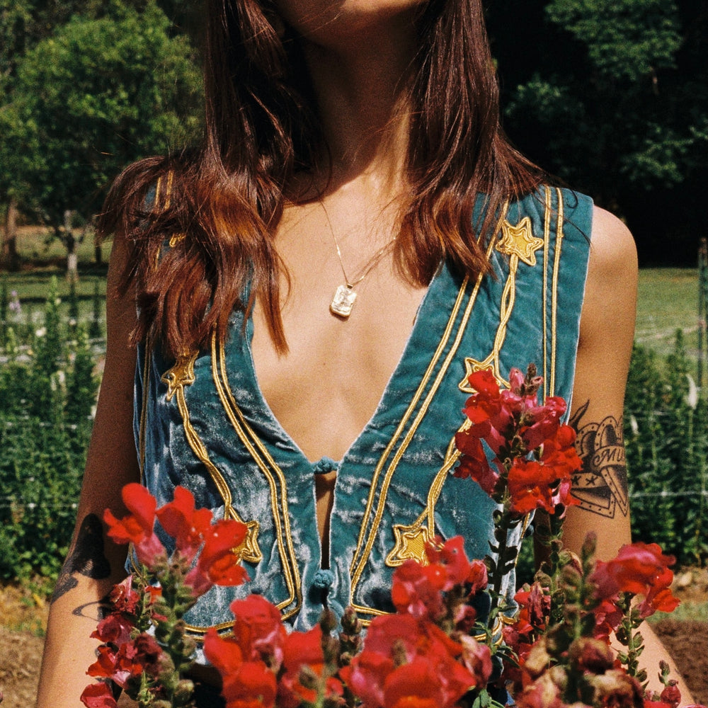 
                  
                    Lone Star Velvet Vest ~ Teal
                  
                
