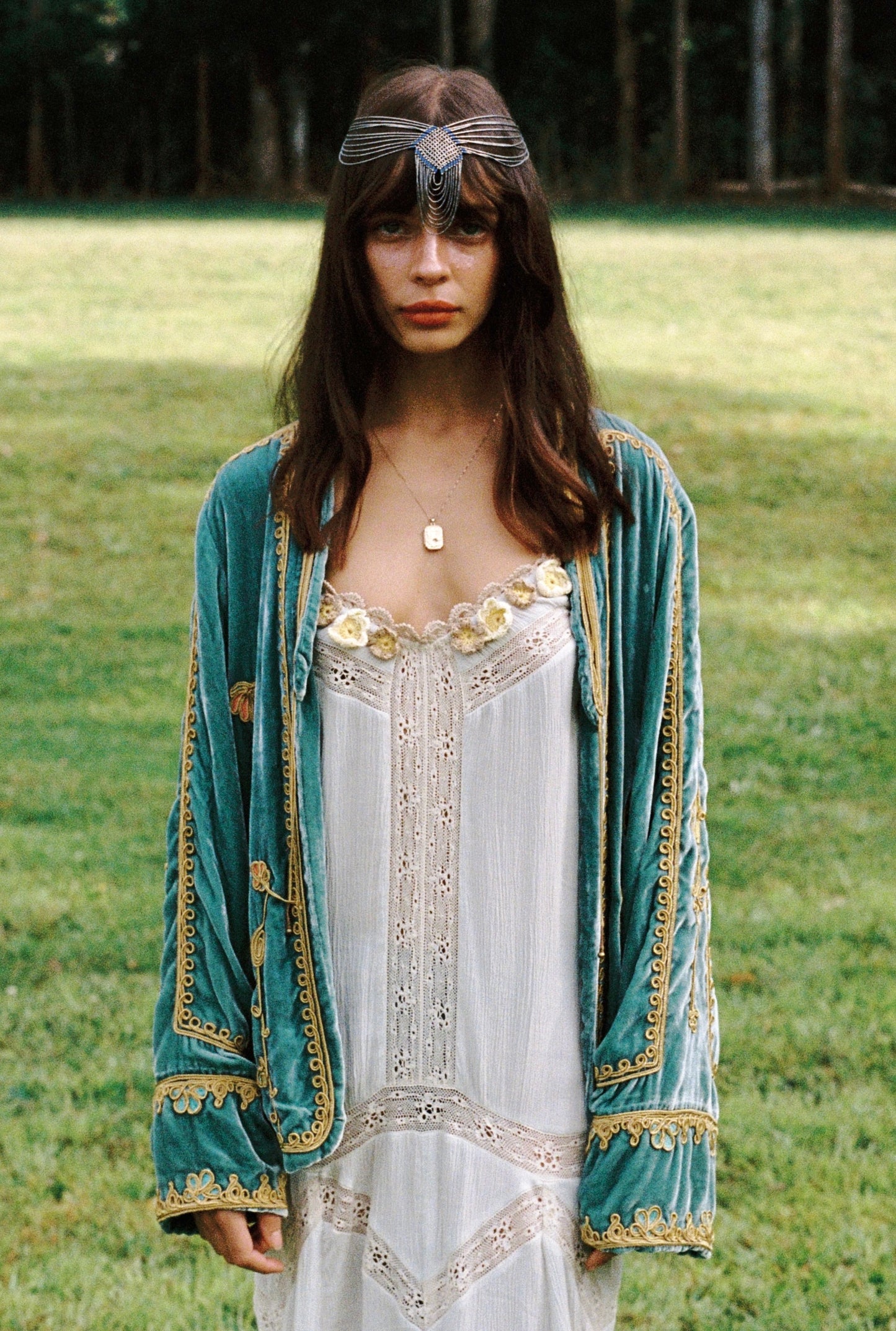 Midnight in the Garden Jacket ~ Teal