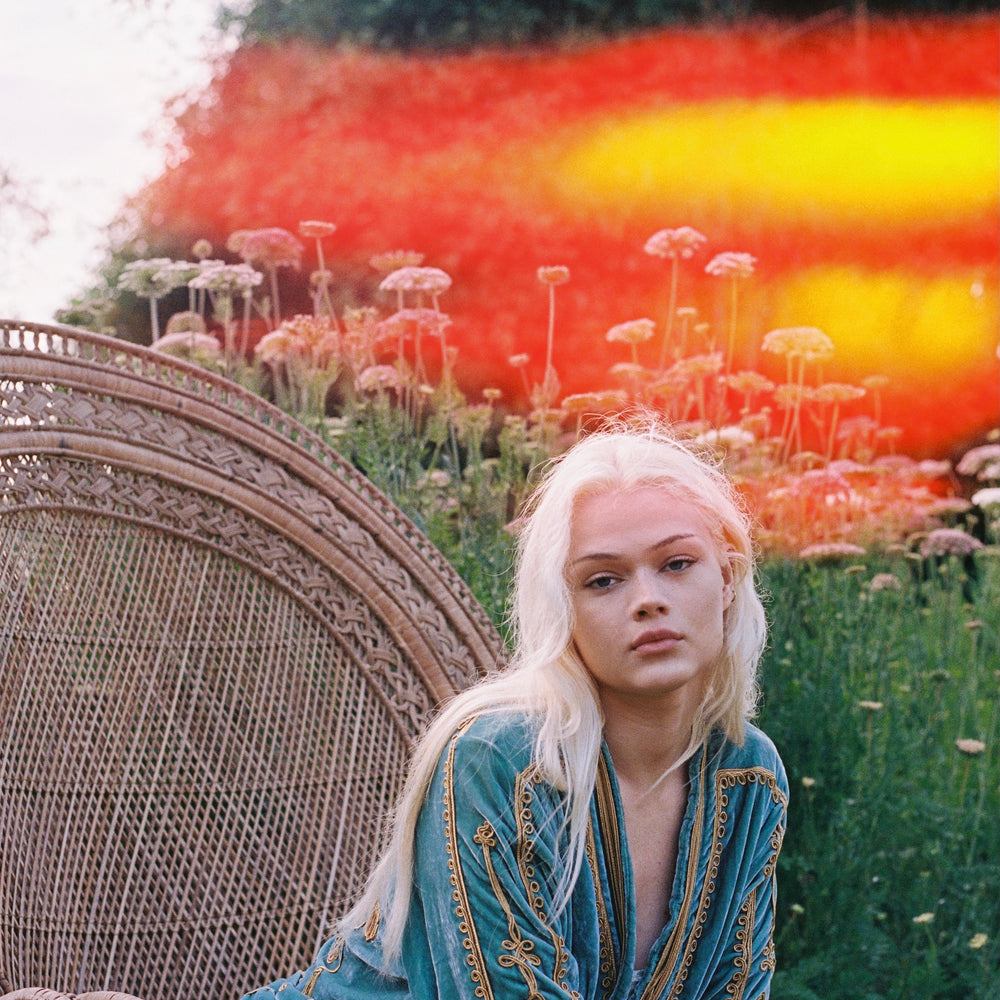 
                  
                    Midnight in the Garden Jacket ~ Teal
                  
                