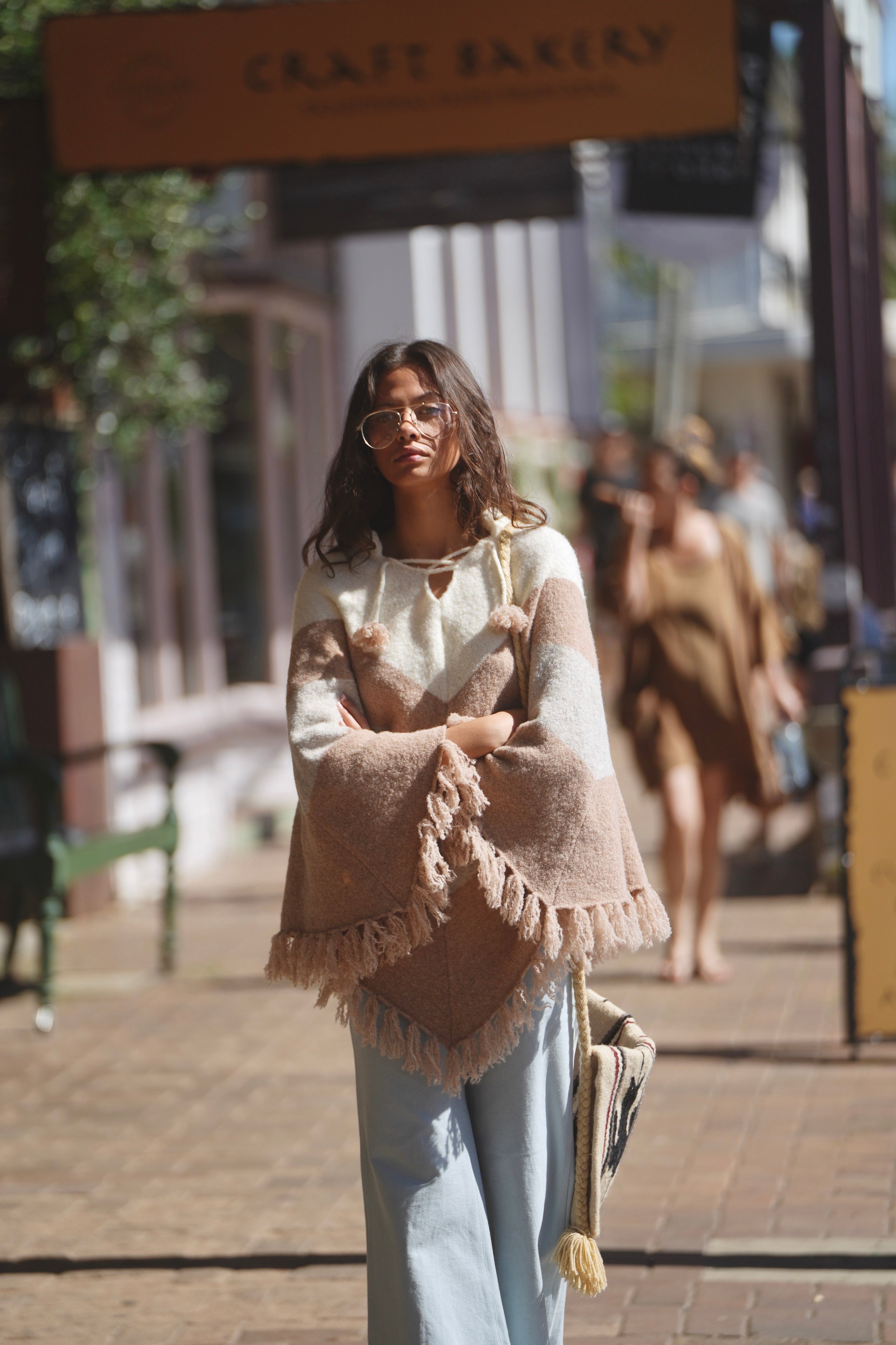 Monterey Poncho – Golden Brown The Label