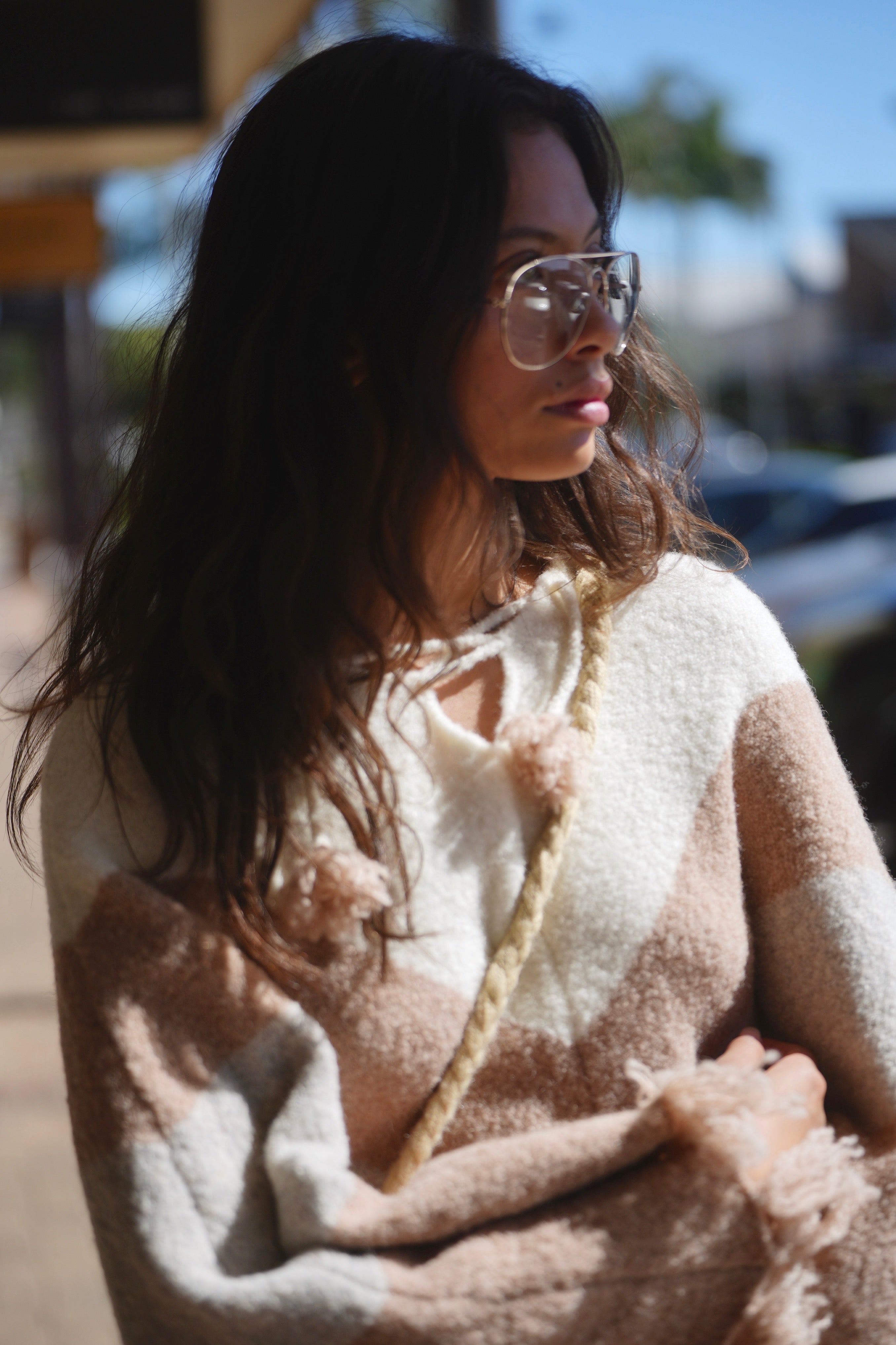 Monterey Poncho – Golden Brown The Label