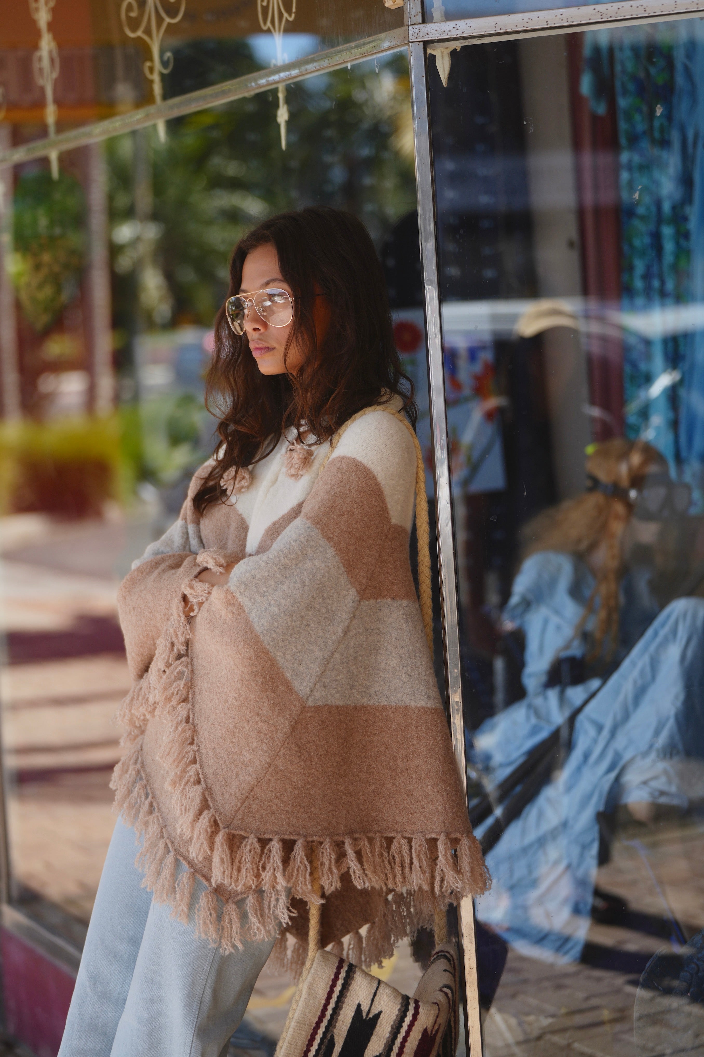 Monterey Poncho – Golden Brown The Label