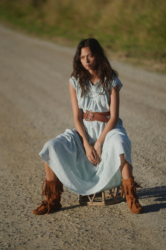 Medicine Dress ~ Oyster Blue