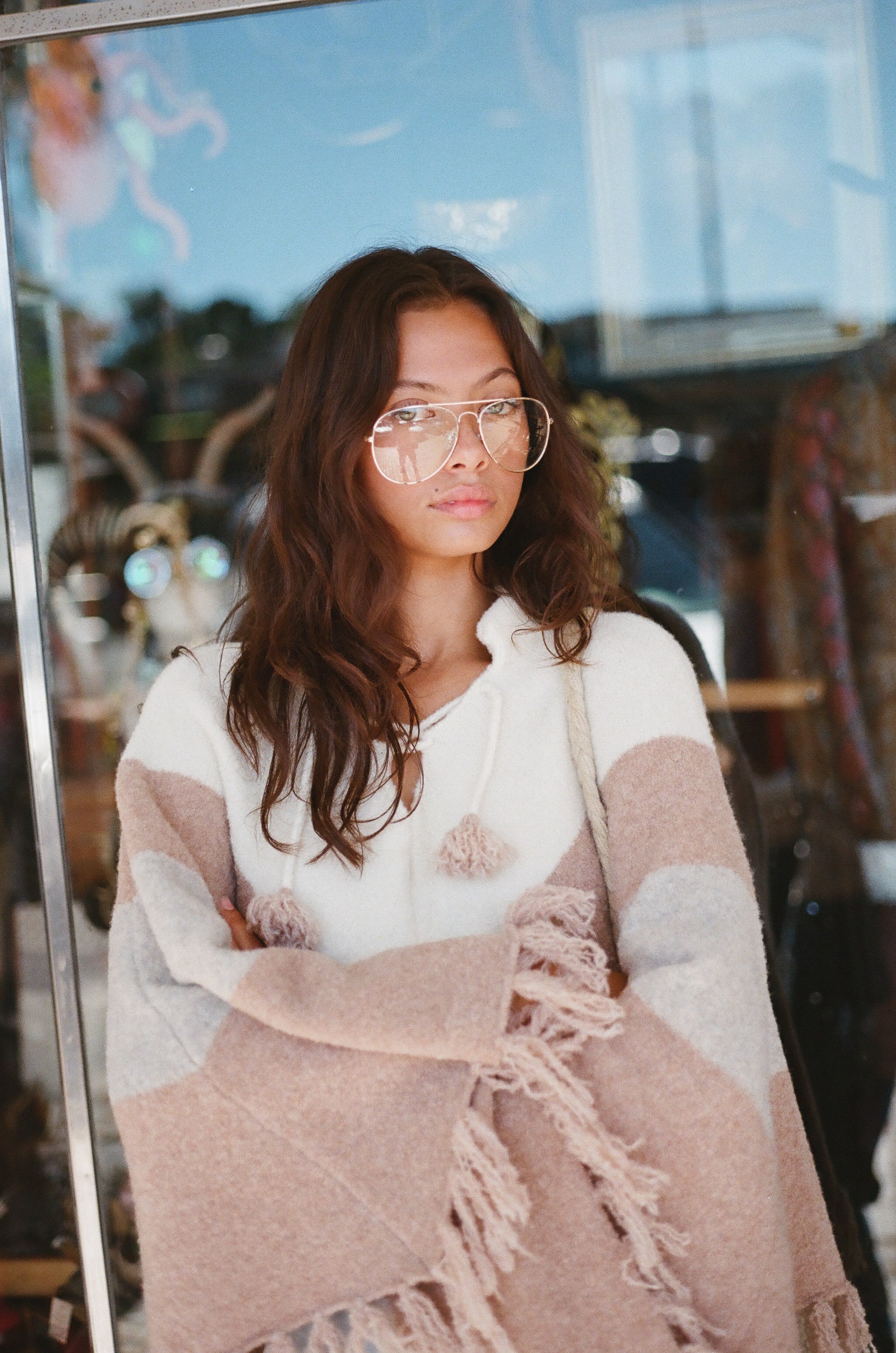 Monterey Poncho – Golden Brown The Label