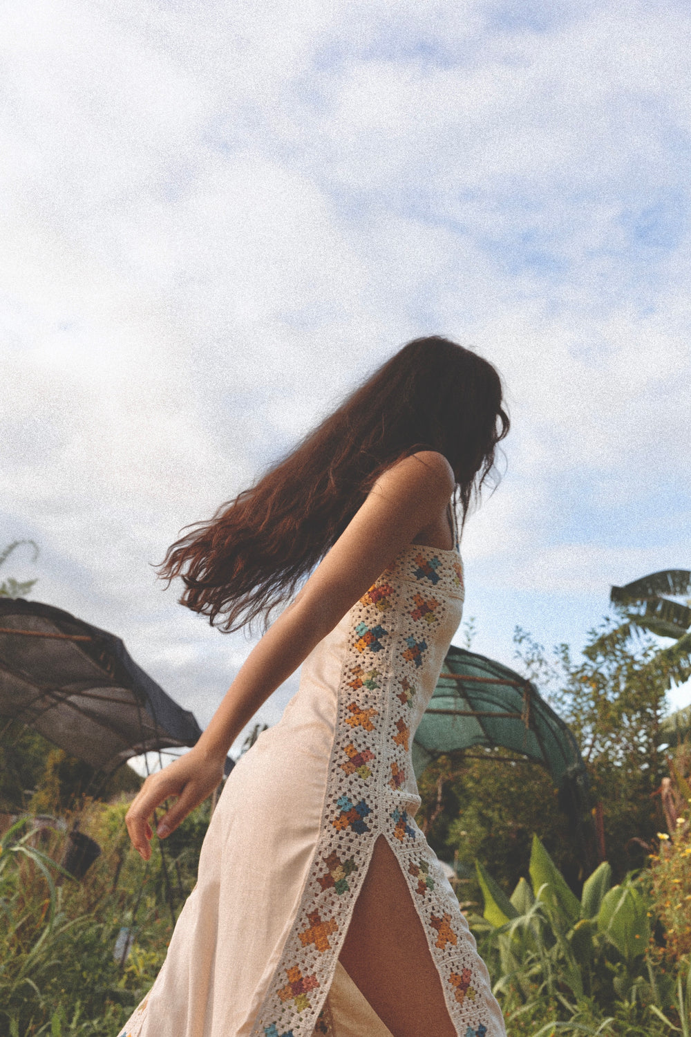 Annie Crochet Dress ~ Rainbow