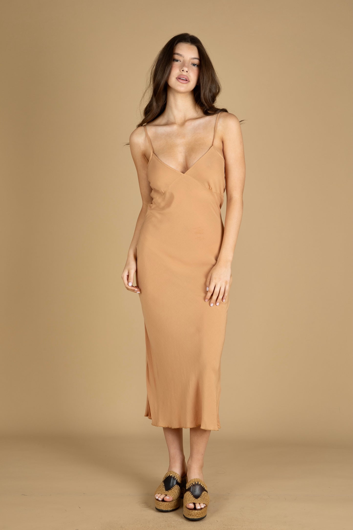 Lady Blue Knit Dress Golden Brown The Label Lady Blue Knit Dress Golden Brown The Label