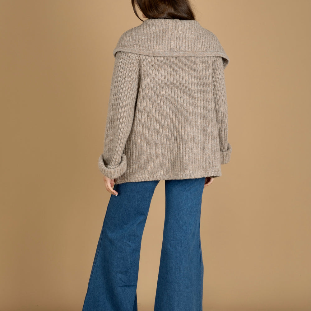 
                  
                    The Village Cardigan ~ Sand Marle
                  
                