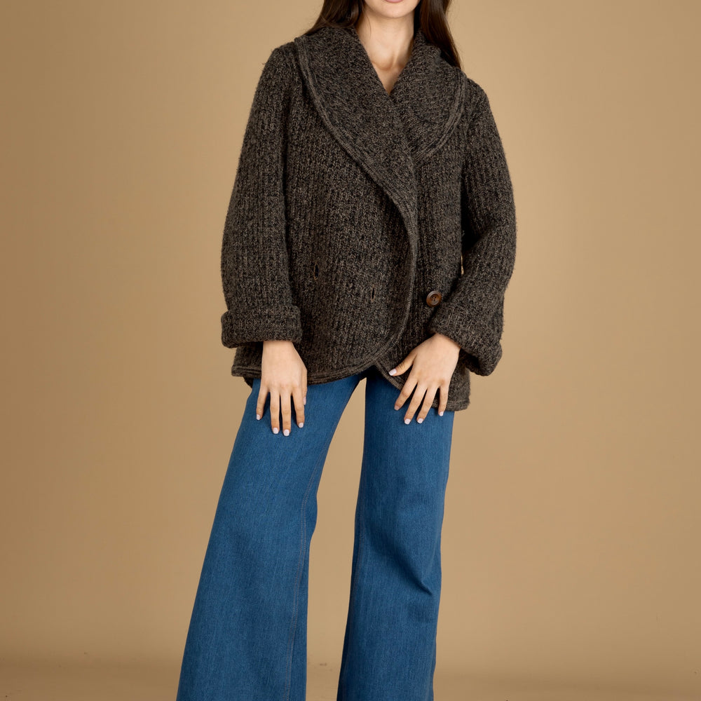 
                  
                    The Village Cardigan ~ Dark marle
                  
                