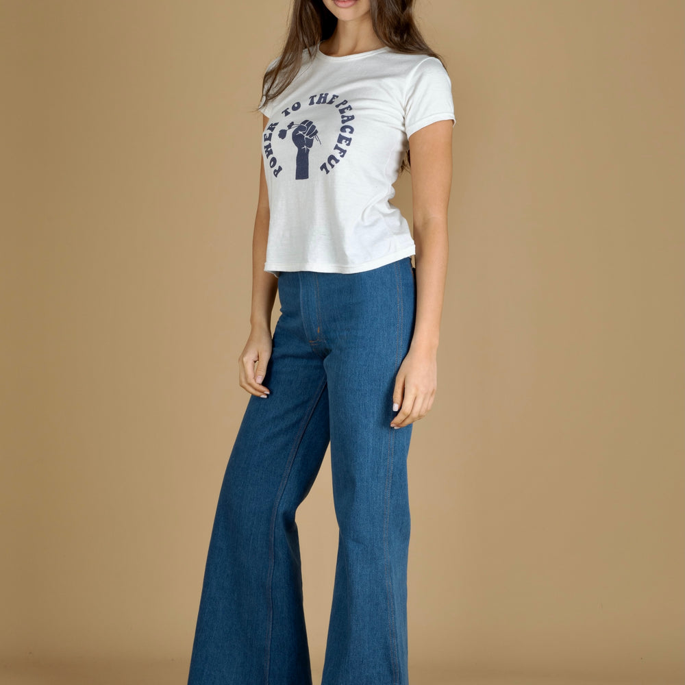 
                  
                    Power to the Peaceful Tee (organic cotton)~ Bone
                  
                