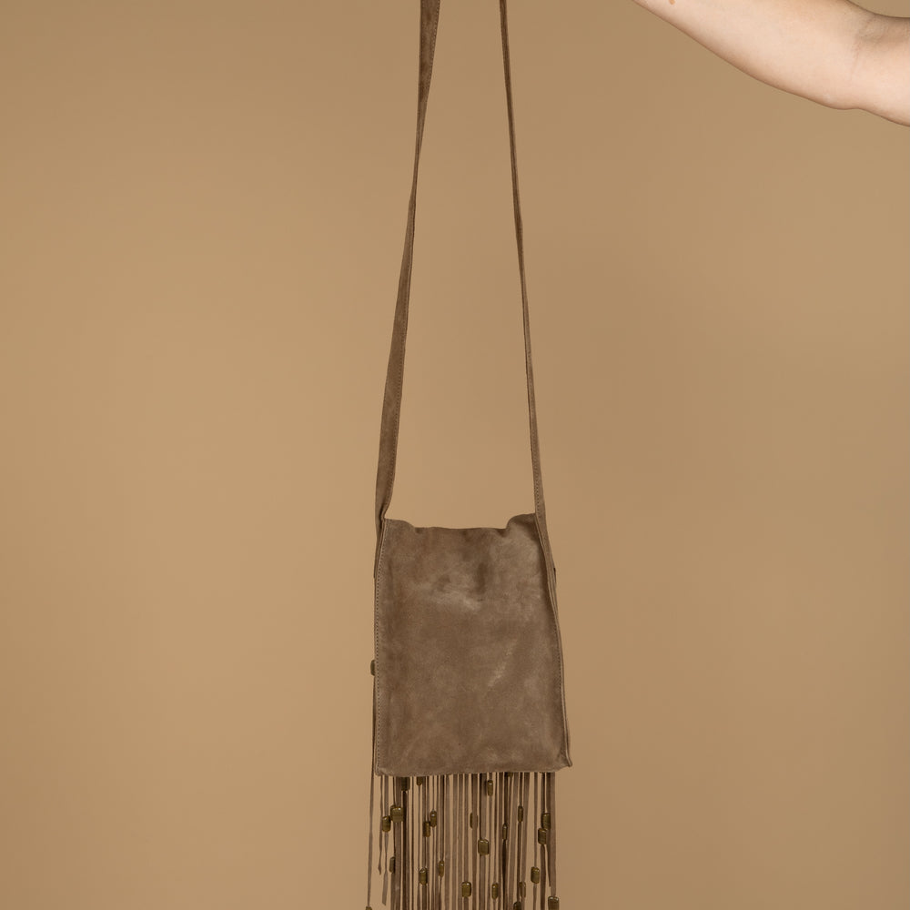 
                  
                    The Changeling Suede Bag ~ Cafe
                  
                