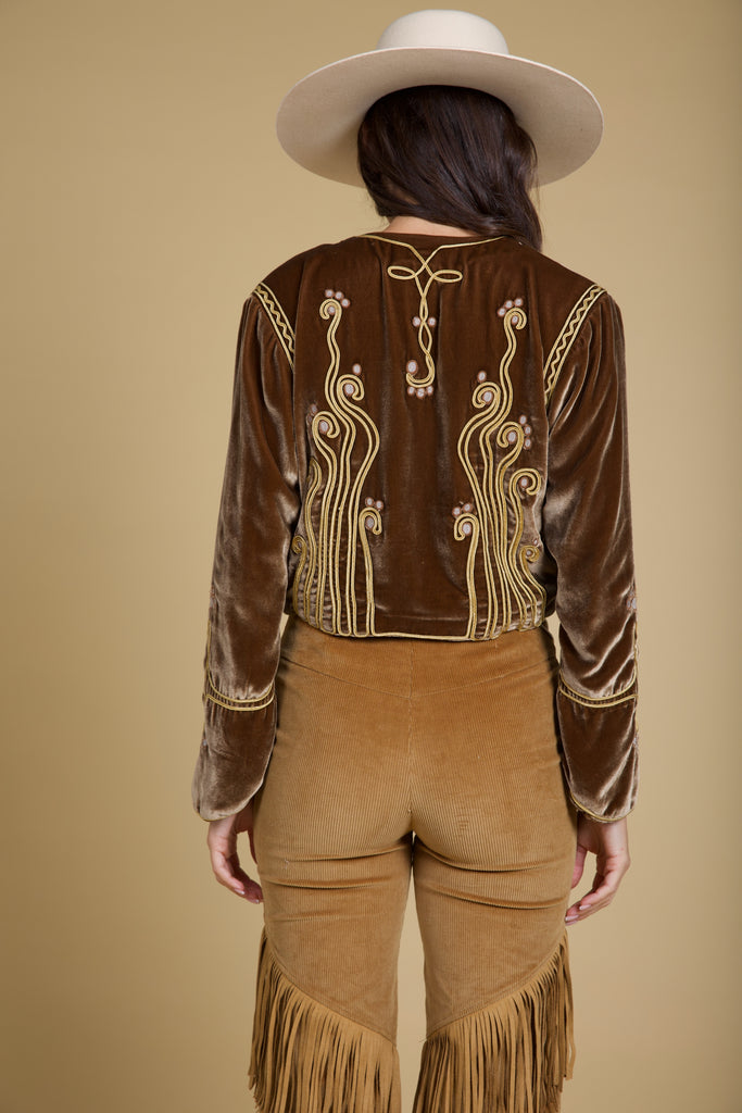 Fireflies velvet Jacket ~ Chestnut