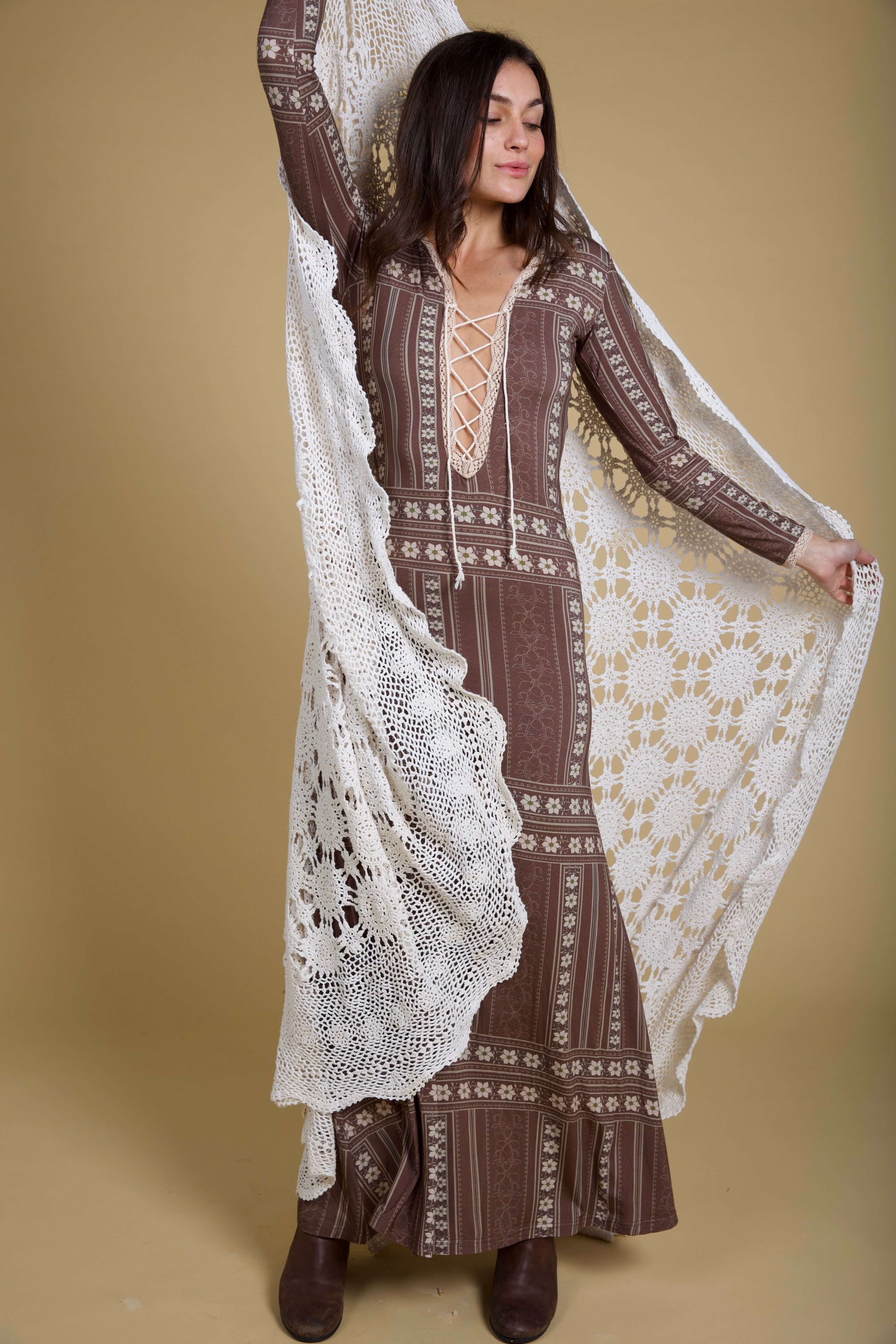 Goin' to California Dress ~ Nouveau – Golden Brown The Label