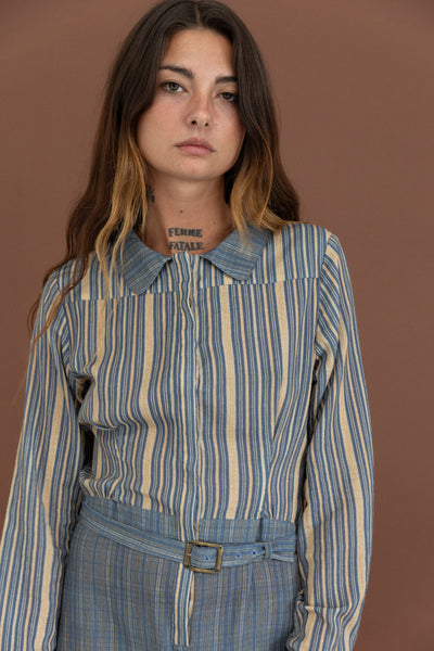 Hyacinth House Dress ~ Indigo Plaid